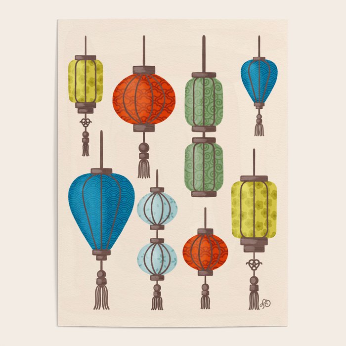 Charming Chinese Lanterns Poster Gallery Image 4