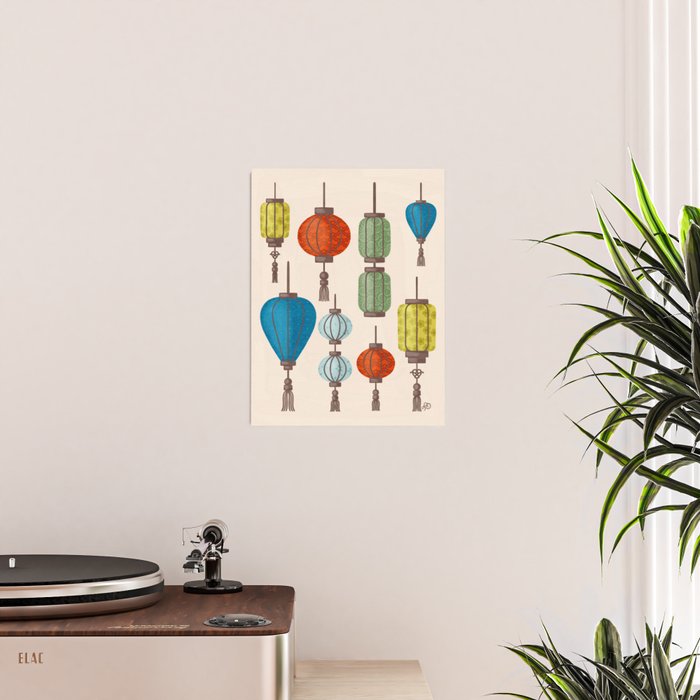 Charming Chinese Lanterns Poster Gallery Image 2