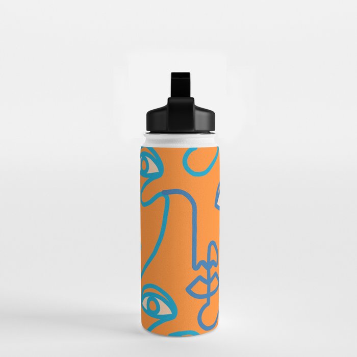 Multi Faced Tangerine Water Bottle Gallery Image 2