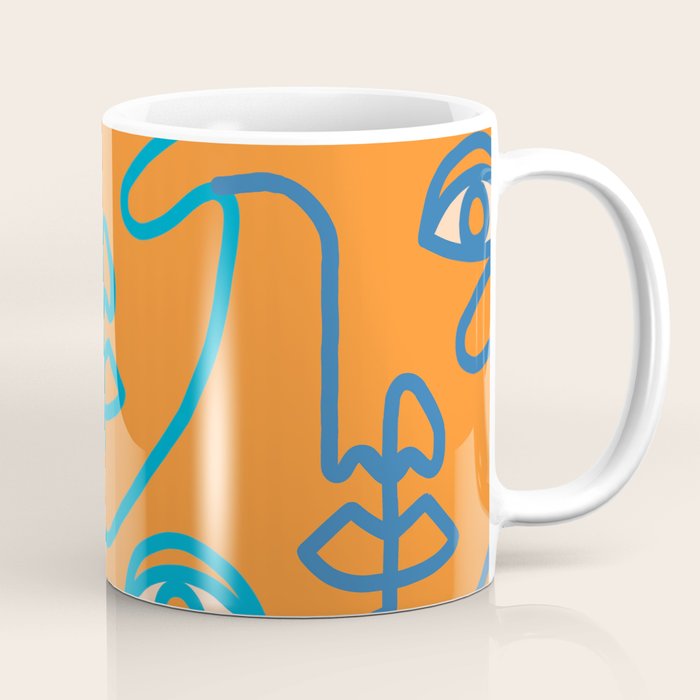 Multi Faced Tangerine Coffee Mug Gallery Image 1