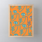 Multi Faced Tangerine Mini Art Print Gallery Image 1