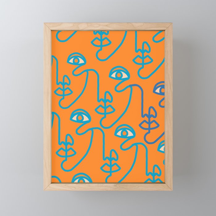 Multi Faced Tangerine Mini Art Print Gallery Image 1