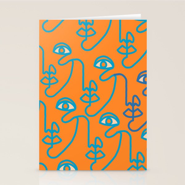 Multi Faced Tangerine Stationery Card Gallery Image 1