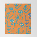 Multi Faced Tangerine Throw Blanket Gallery Image 2