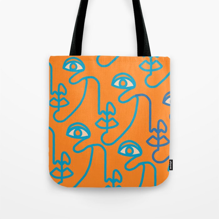 Multi Faced Tangerine Tote Bag Gallery Image 1