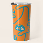 Multi Faced Tangerine Travel Mug Gallery Image 3