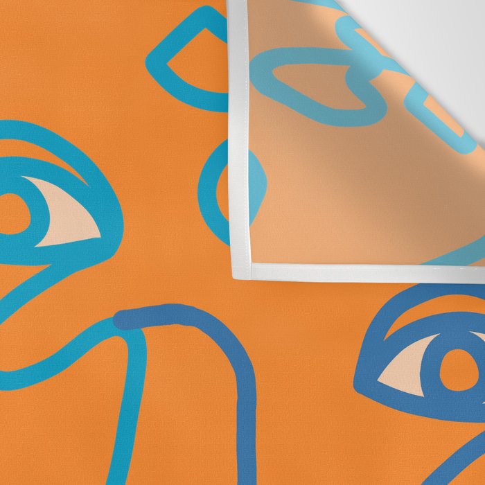 Multi Faced Tangerine Wall Tapestry Gallery Image 3