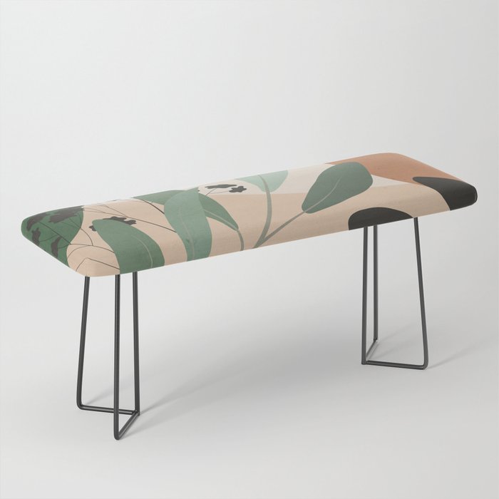 Abstract Art Tropical Leaves 52 Bench Gallery Image 1