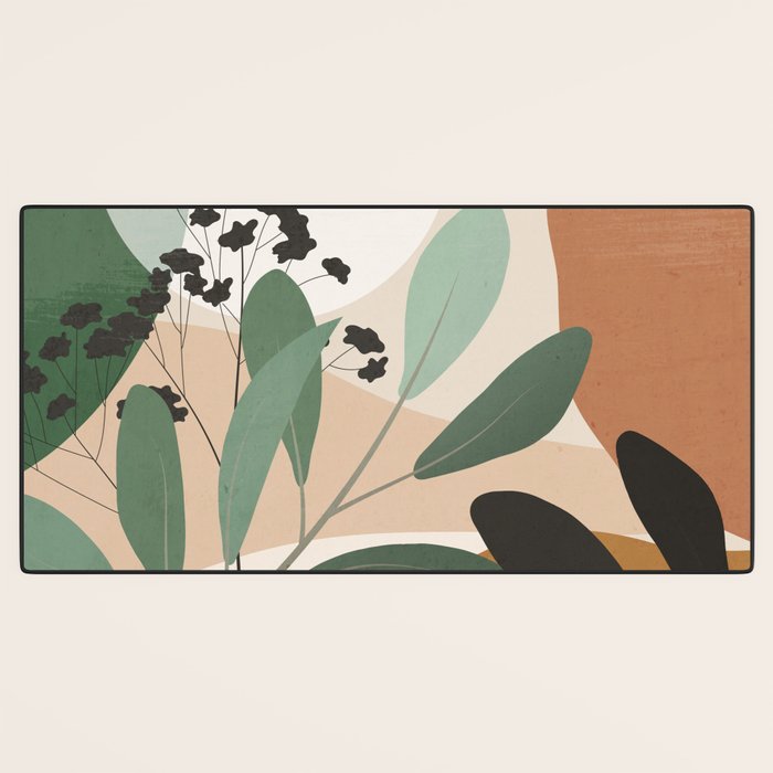 Abstract Art Tropical Leaves 52 Desk Mat Gallery Image 3