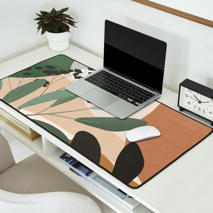Abstract Art Tropical Leaves 52 Desk Mat Gallery Image 2