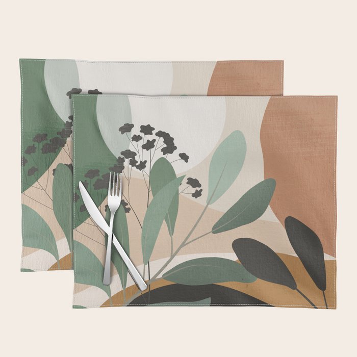 Abstract Art Tropical Leaves 52 Placemat Gallery Image 1