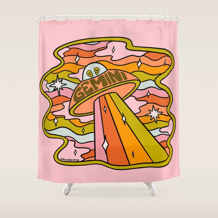 Gemini UFO Shower Curtain Gallery Image 1