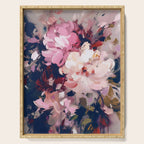 A Splash of Pink and Navy Flowery Art Serving Tray Gallery Image 1