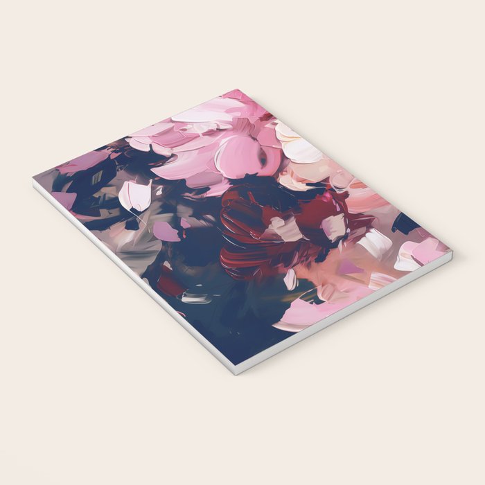 A Splash of Pink and Navy Flowery Art Notebook Gallery Image 3