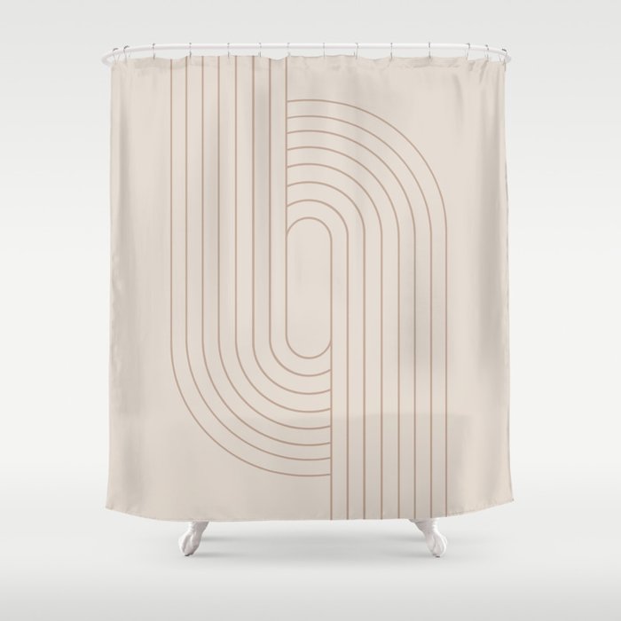Oval Lines Abstract XXIX Shower Curtain Gallery Image 1