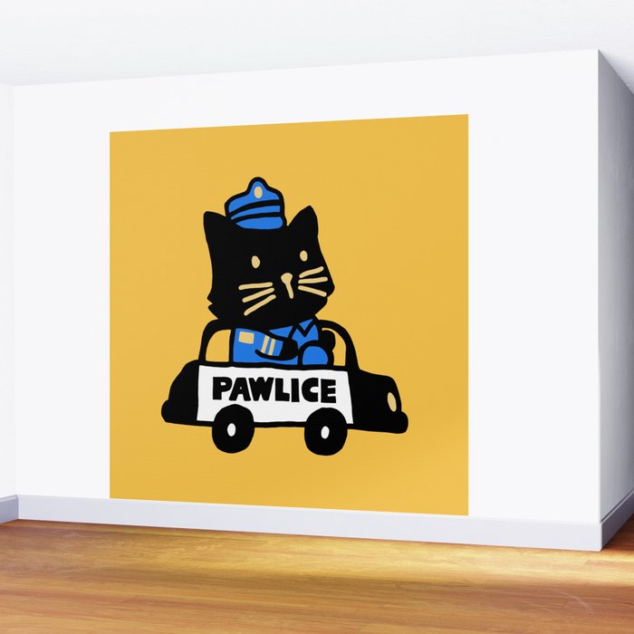 Here comes the cat pawlice Wall Mural Gallery Image 2