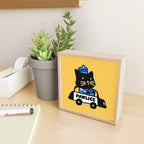 Here comes the cat pawlice Mini Art Print Gallery Image 2