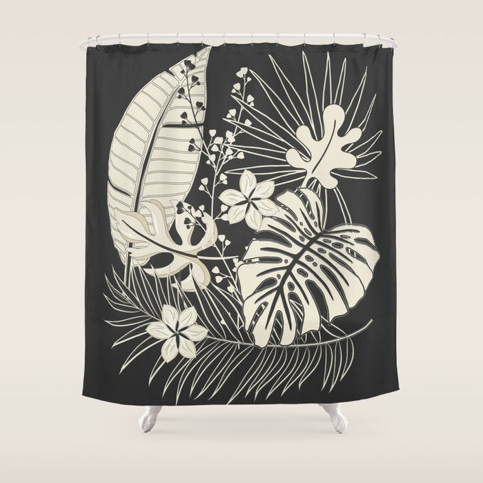 Minimal Botanica 1 Shower Curtain Gallery Image 1