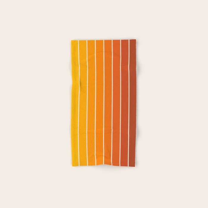 Gradient Arch IX Retro Orange Mid Century Modern Rainbow Hand & Bath Towel Gallery Image 1