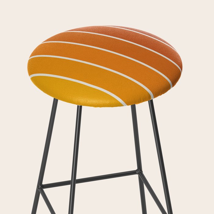 Gradient Arch IX Retro Orange Mid Century Modern Rainbow Stool Gallery Image 2