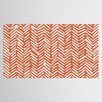 Boho, Abstract, Herringbone, Pattern, Terracotta Tablecloth Gallery Image 2