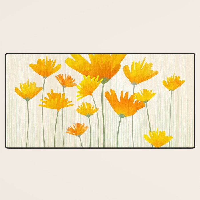 Golden Poppy Field Desk Mat Gallery Image 3