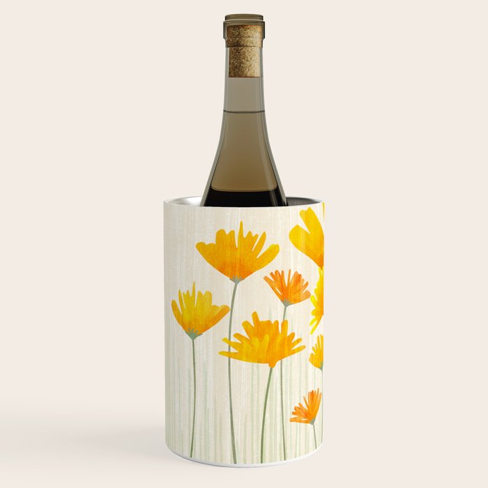Golden Poppy Field Wine Chiller Gallery Image 2