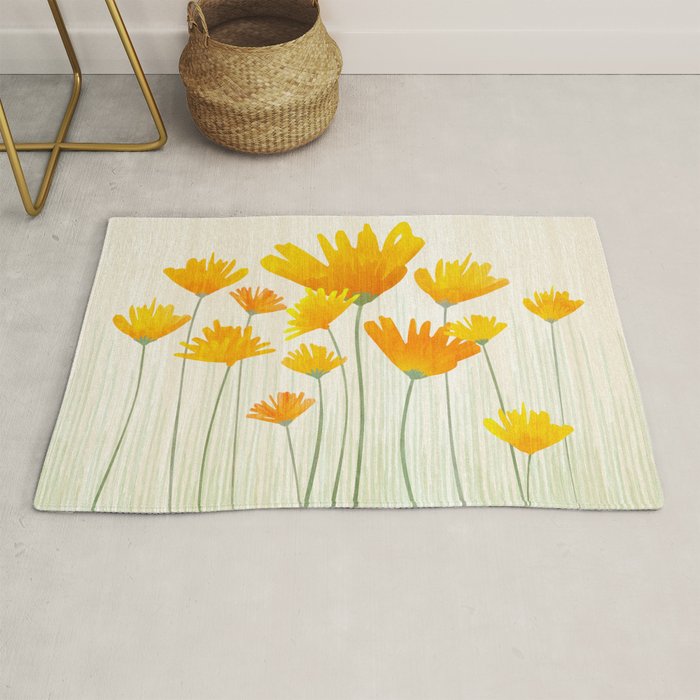 Golden Poppy Field Rug Gallery Image 1