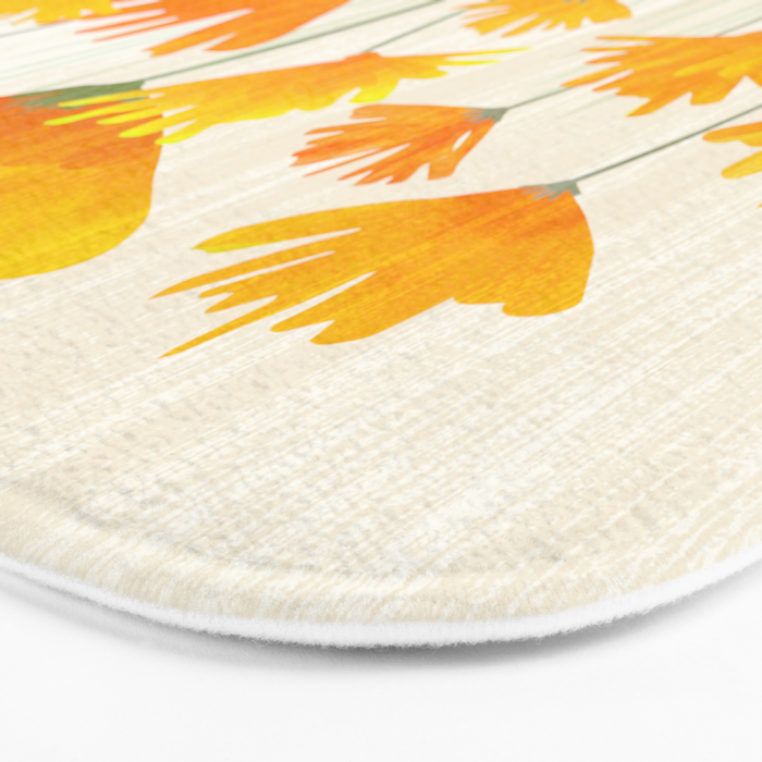 Golden Poppy Field Bath Mat Gallery Image 3