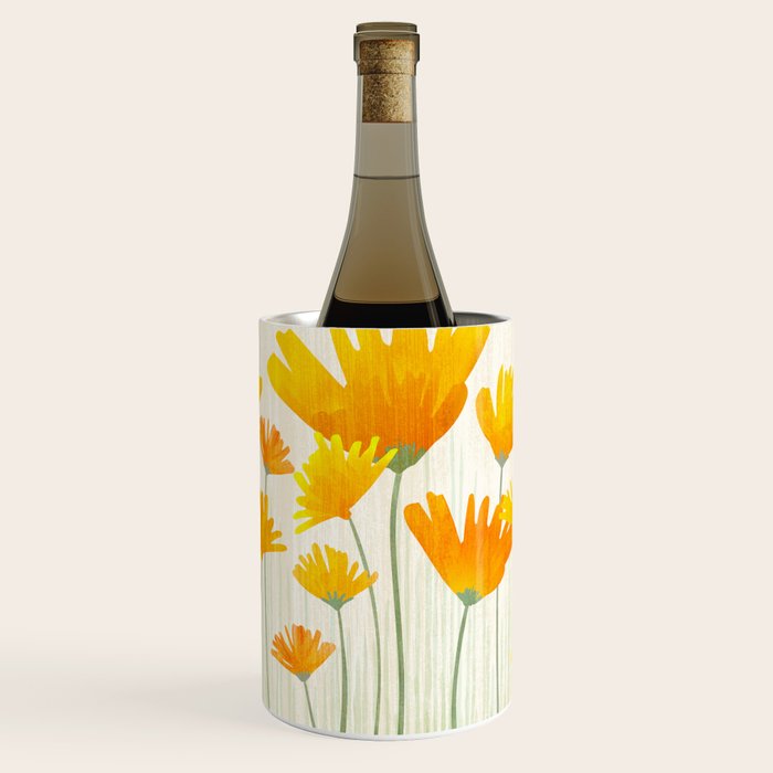 Golden Poppy Field Wine Chiller Gallery Image 1