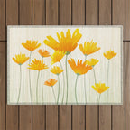 Golden Poppy Field Outdoor Rug Gallery Image 1