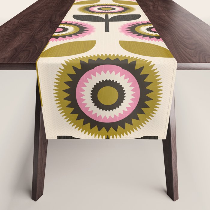Mid Mod Flowers Table Runner Gallery Image 1