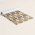 Mid Mod Flowers Yoga Mat Gallery Image 2