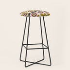 Mid Mod Flowers Stool Gallery Image 1
