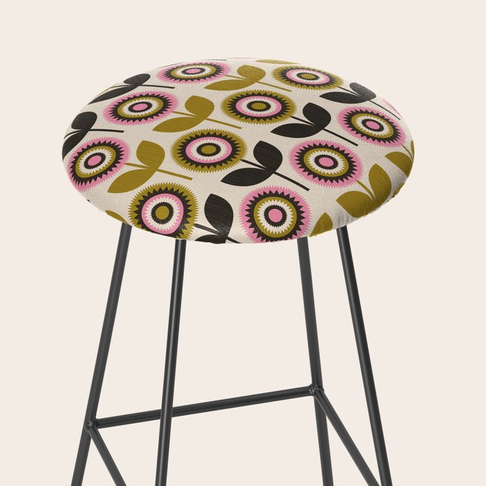 Mid Mod Flowers Stool Gallery Image 2