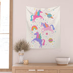 Space Unicorn - Neon Rainbow Wall Tapestry Gallery Image 2