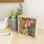 Quirky Abstract Vintage Retro Floral Mini Art Print Gallery Image 2