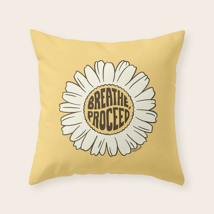 BREATHE, PROCEED Throw Pillow Gallery Image 1