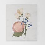 Delicate florals Throw Blanket Gallery Image 2
