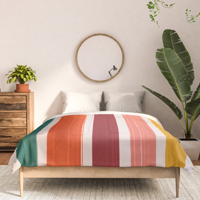 Happy Letters in Retro Colors Comforter Gallery Image 3