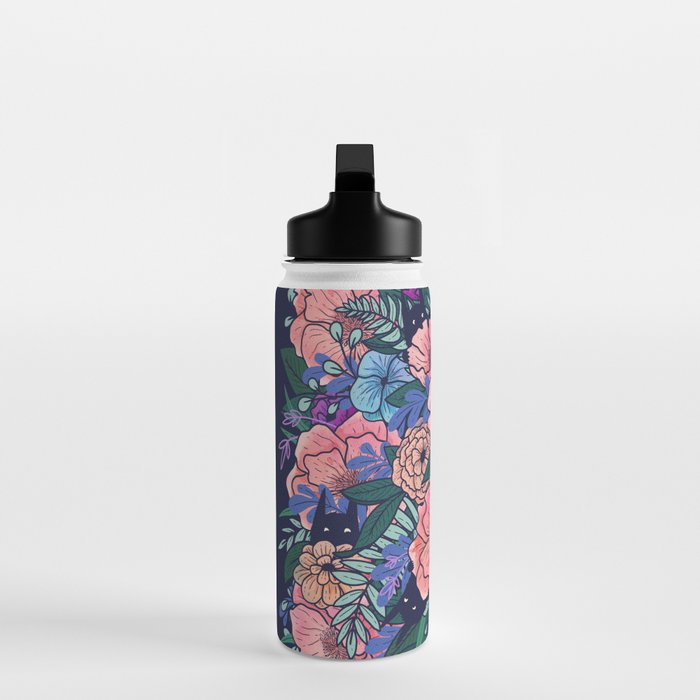 Wild Flowers (on Blue) Water Bottle Gallery Image 3