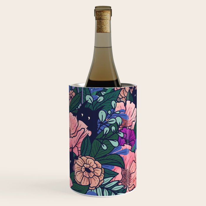 Wild Flowers (on Blue) Wine Chiller Gallery Image 3