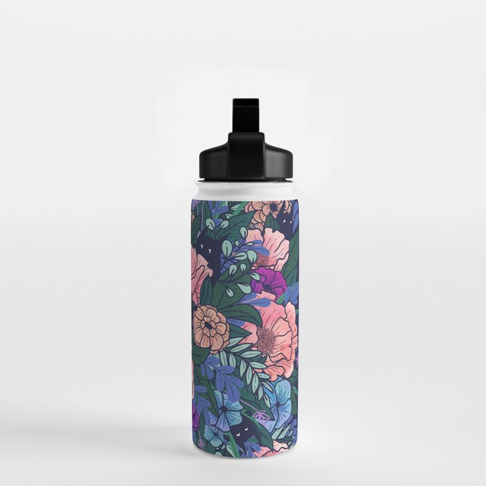 Wild Flowers (on Blue) Water Bottle Gallery Image 2