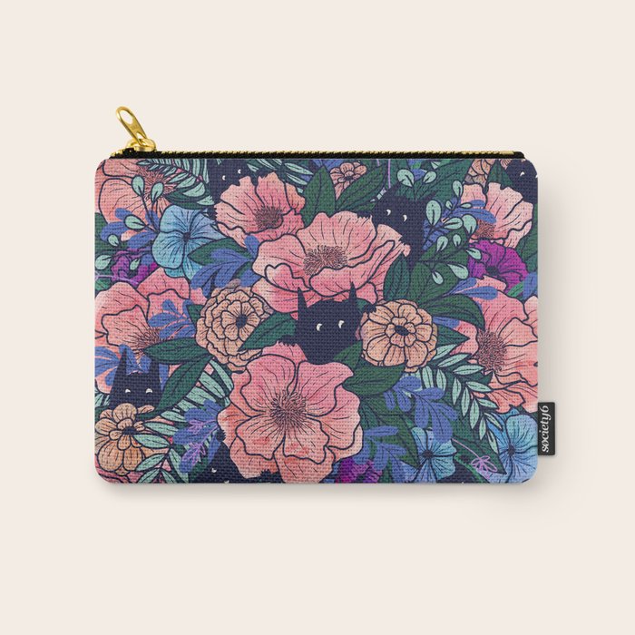 Wild Flowers (on Blue) Carry All Pouch Gallery Image 1