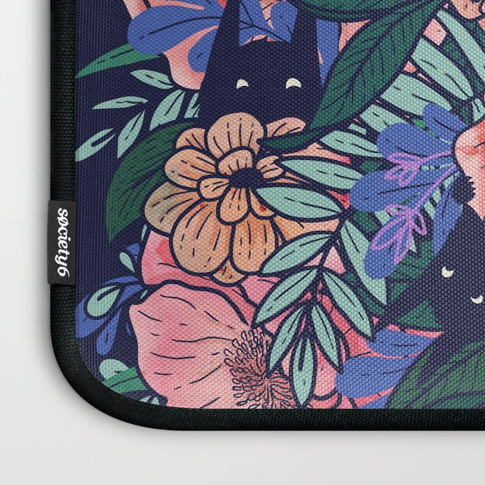 Wild Flowers (on Blue) Laptop Sleeve Gallery Image 3