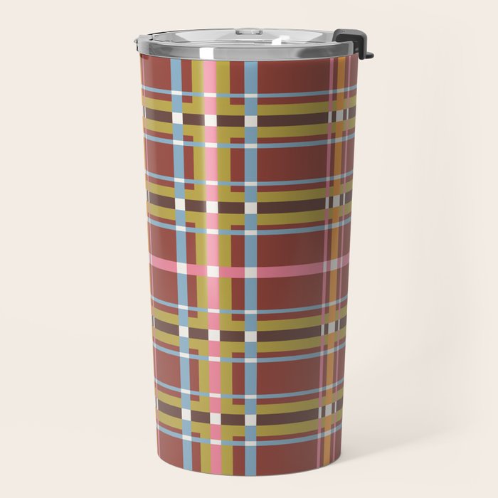Autumn Tartan Charm Travel Mug Gallery Image 2