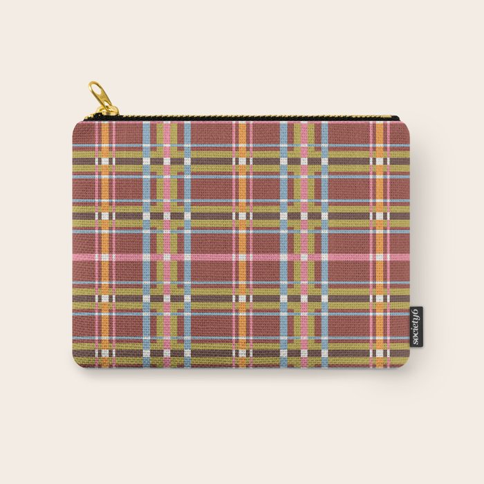 Autumn Tartan Charm Carry All Pouch Gallery Image 1