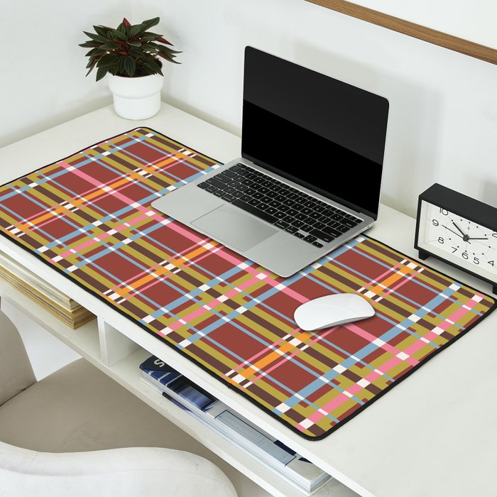 Autumn Tartan Charm Desk Mat Gallery Image 2