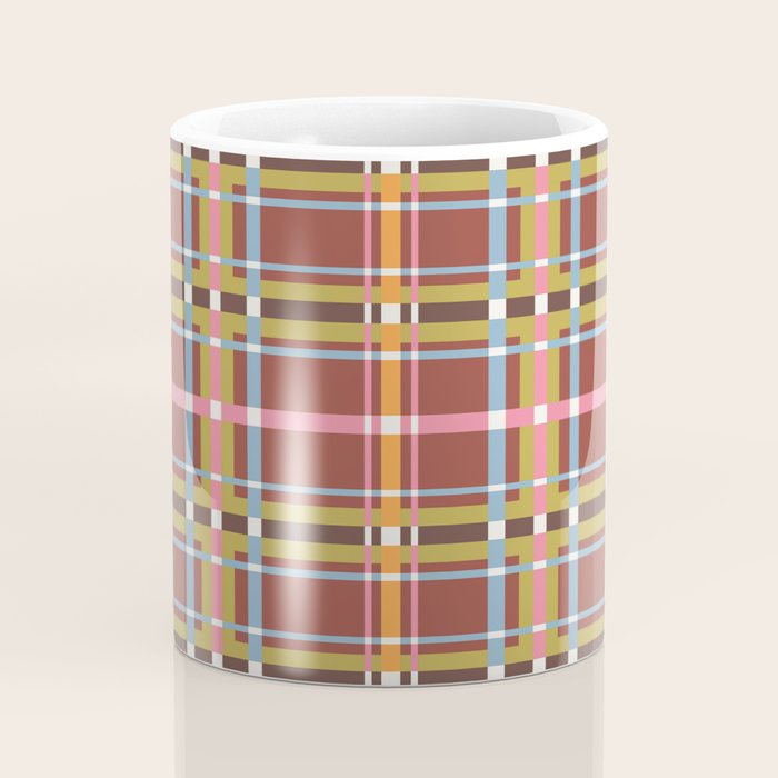 Autumn Tartan Charm Coffee Mug Gallery Image 4