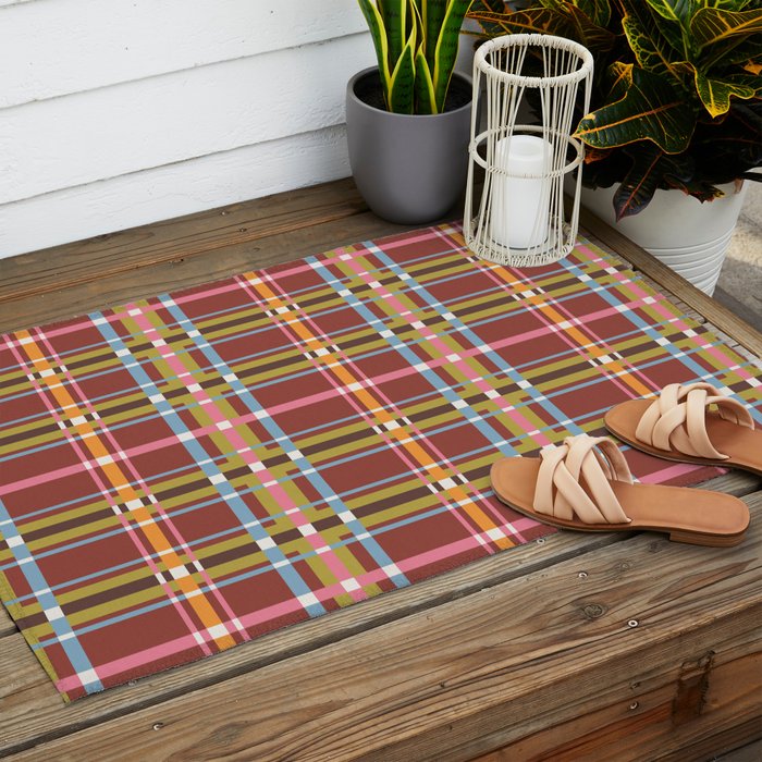 Autumn Tartan Charm Outdoor Rug Gallery Image 2